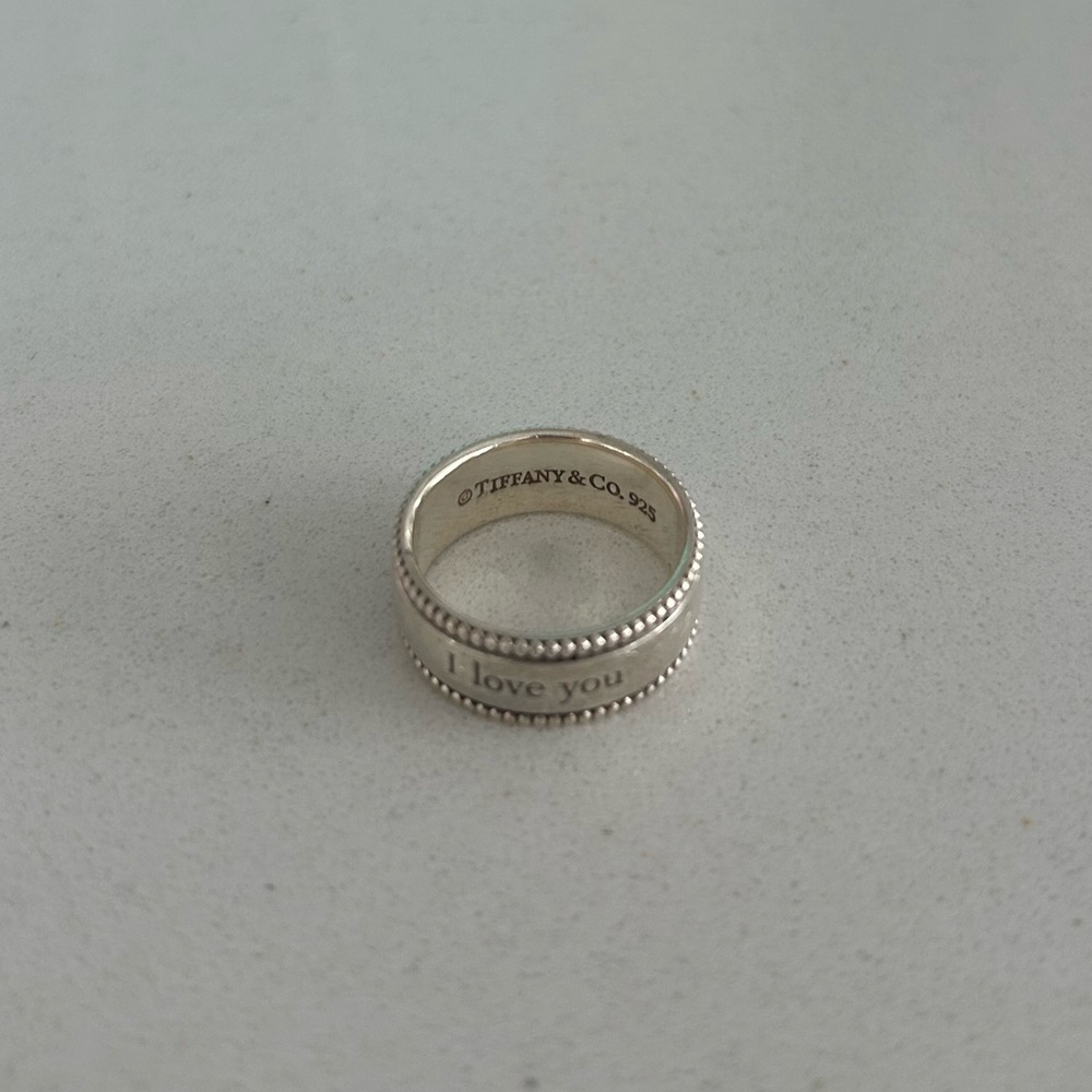 Tiffany & Co. Sterling Silver 'I Love You' Ring